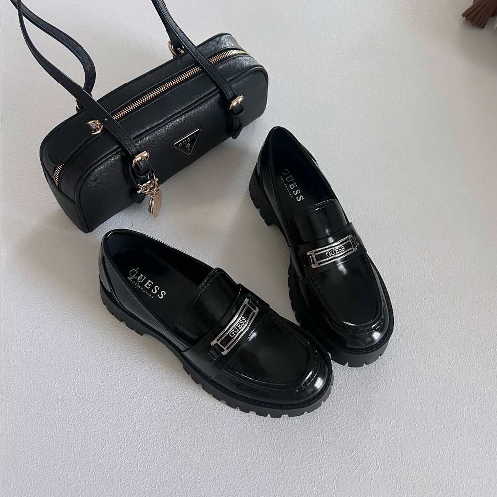 Black moccasins shoes